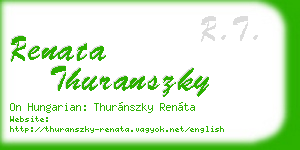 renata thuranszky business card
