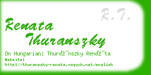 renata thuranszky business card